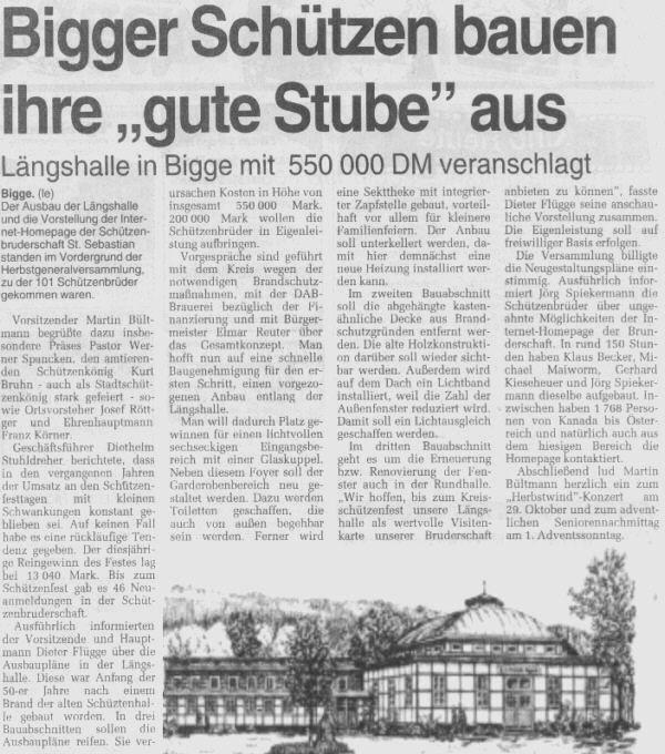 Westfalenpost vom 20.Okt.2000