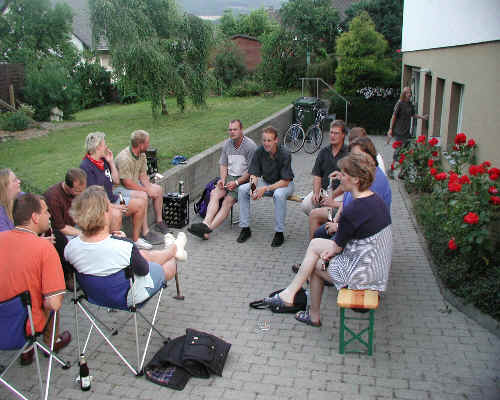 vor dem Start der Abschlußveranstaltung
